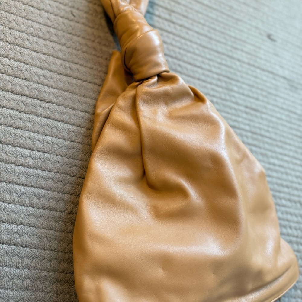 Bottega Veneta Tan Hobo Bag with Knotted Design